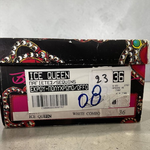 Beverly Feldman Ice Queen mules new, size 36, multicolor