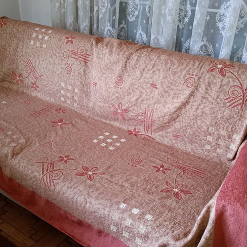 Sofa throw set used, 2 pieces, reversible