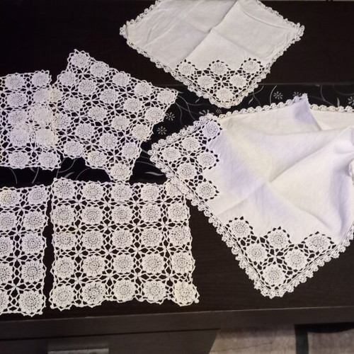 Handmade set of 6 table linens like new