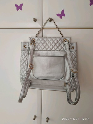 Backpack bag large silver used