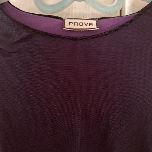 Blouse with transparency women's dark purple medium