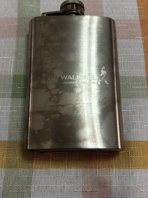 Metal flask Johnnie Walker 5oz new