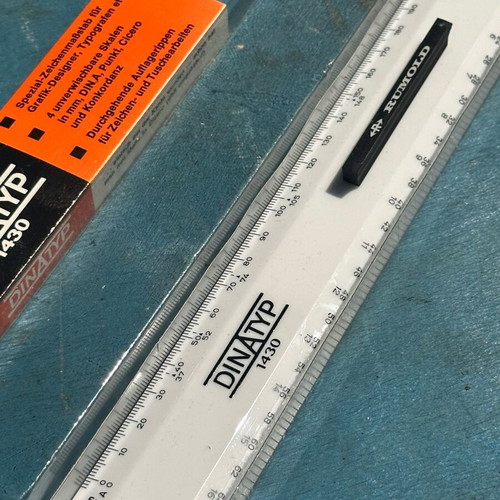 Rumold DINATYP 1430 Vintage Drawing Scale Ruler with Case like new