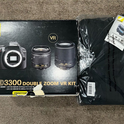 Nikon D3300 camera and two lenses new bundle