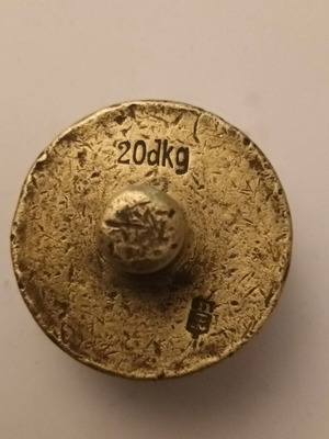 Brass weight measure 200 gr used