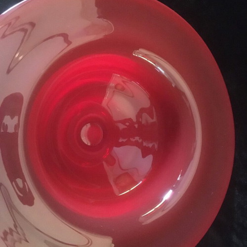 Glass blown serving platter used