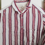 Lee striped cotton shirt small, like new, white and red
