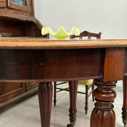 Louis Philippe Extendable Dining Table used, 19th Century French Antique