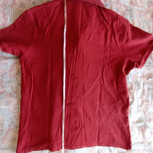 Marks & Spencer men's short-sleeve shirt medium used, red cotton