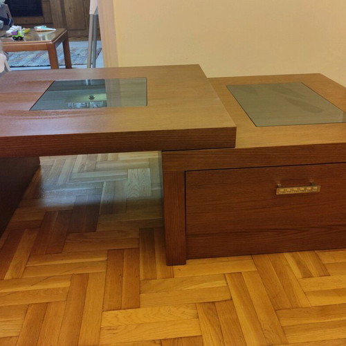 Folding coffee table new in cherry wood finish
