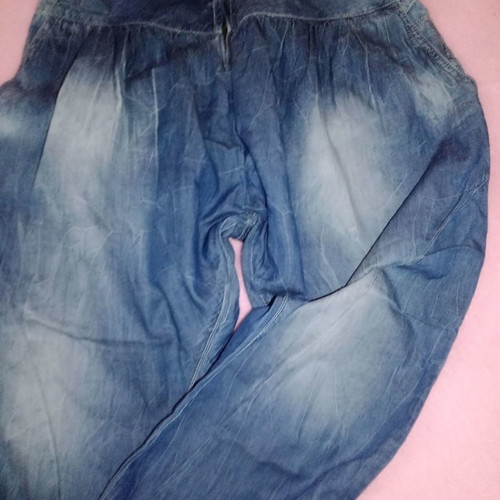 Bon Parfumeur wide-leg denim pants used, size XL, blue