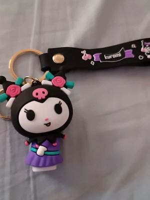Kuromi keychain like new, multicolored