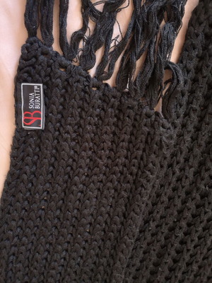 Black scarf very long used