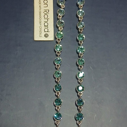 Long earrings with blue Swarovski crystals Jon Richard new
