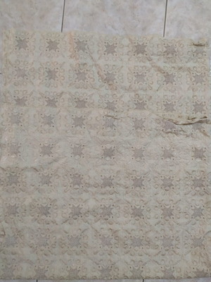 Vintage large square tablecloth