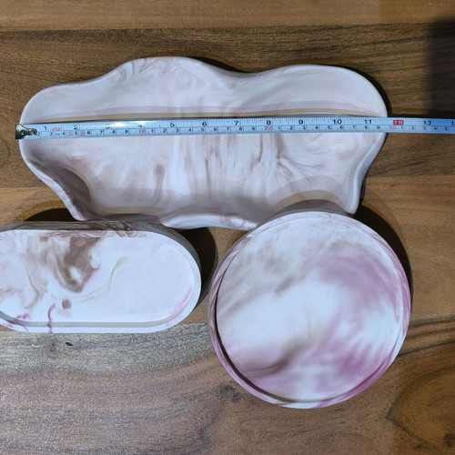 Set of 3 handmade decorative plates new