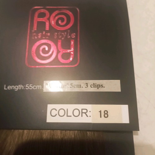 Synthetic hair extensions new red and brown with clips
