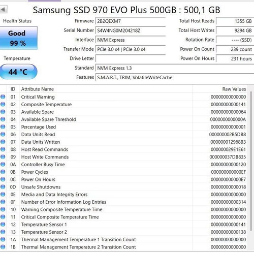 Samsung 970 EVO Plus NVMe M.2 SSD 500GB