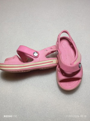 Πέδιλα Crocs Crocband παιδικά μεταχειρισμένα, ροζ, νούμερο 23-24