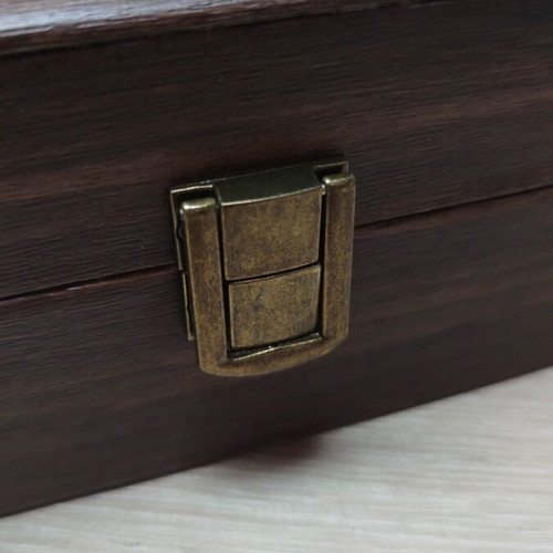 Watch storage case new, brown with 6 compartments