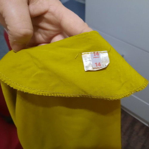 Girls' blouse new, mustard color, size 164 cm