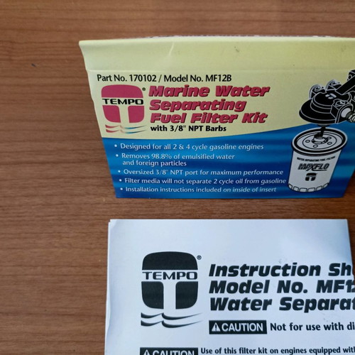 Tempo fuel filter new