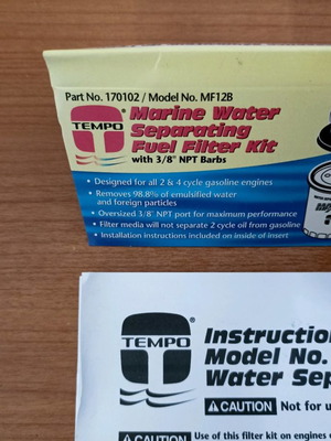 Tempo fuel filter new