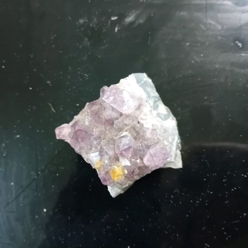 Rocks used, three small: amethyst, desert rose, agate