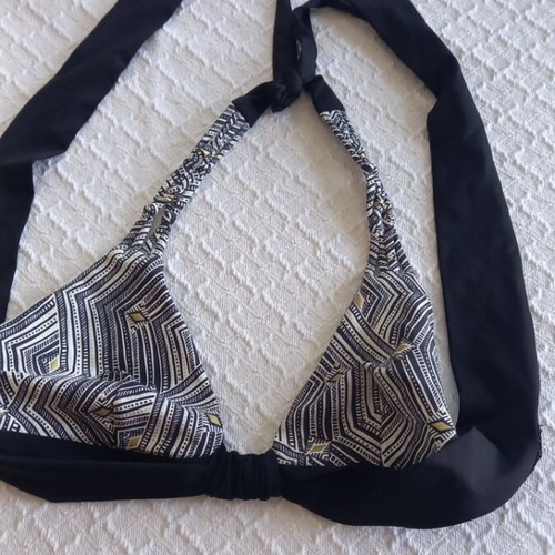 Luna bikini top new, cup B 75, black multicolor