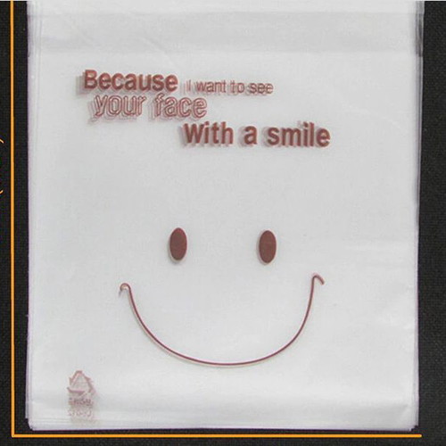 Smile Face cellophane bags 25 pcs new