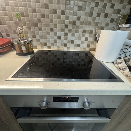 Refrigerator and Built-in Oven with Hobs like new