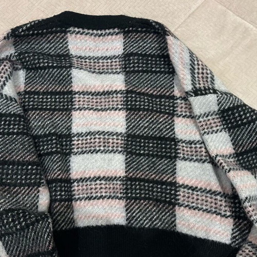 Zara Black Checked Cardigan Like New, Size S