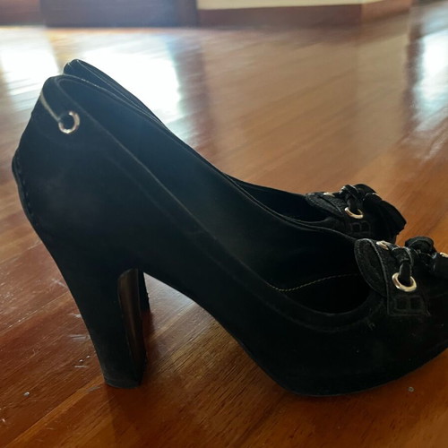 Car Shoe women's black suede shoes used, size 36.5
