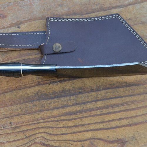 Damascus hand forged kitchen chef cleaver with buffalo horn handle, Eagle Collection 5760