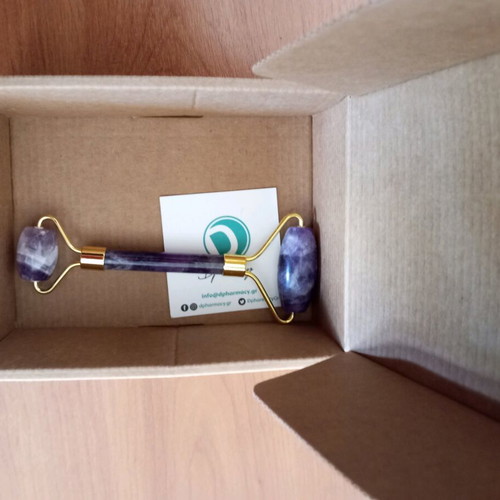 Amethyst face massage roller new, anti-aging mineral stone