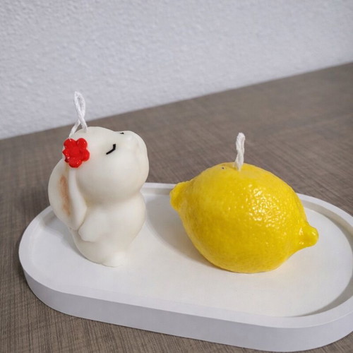 Soy wax candle set with lemon scent new