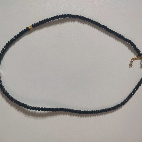 Necklace new with semi-precious agate stones and natural pearl