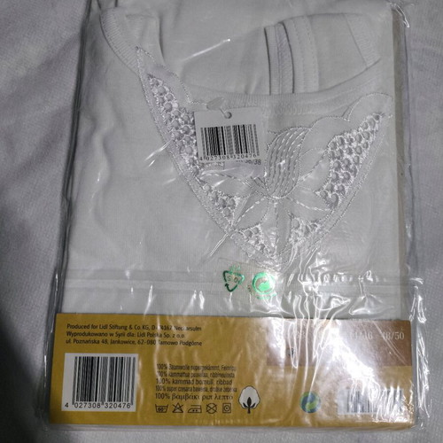 Cotton white undershirts new, set of 2, size M