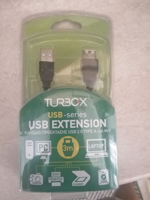 Turbo-X USB 2.0 Extension Cable Type A M/F 3m New