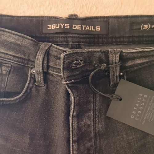 3Guys men's denim bermuda shorts black-grey size 32 new