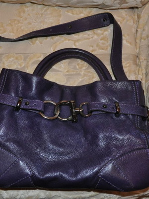 Sonya Rykel leather shoulder bag used, purple Martha model