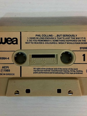 Phil Collins But Seriously audio cassette used, no case