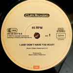 Cliff Richard I Just Don't Have The Heart 12" vinyl single, pop rock