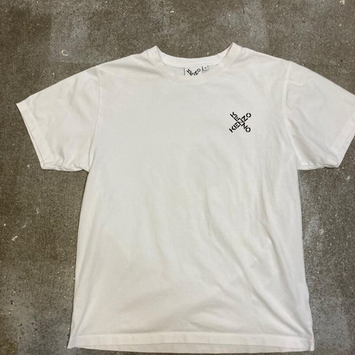 Kenzo Paris T-shirt M white with logo on chest