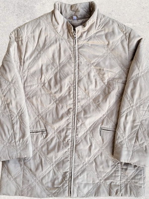 Quilted jacket used, beige, size 52