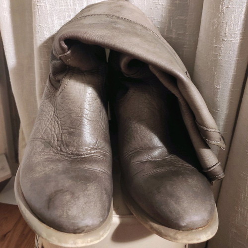 Sante cowboy boots used, size 39, grey-beige color