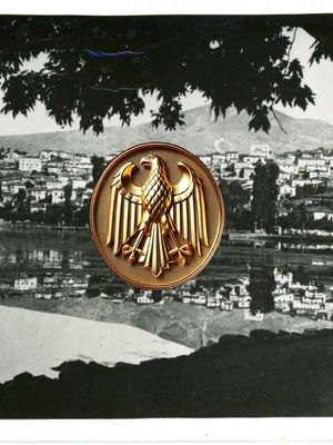 Καρτποστάλ Καστοριάς μεταχειρισμένη, νότια άποψη με καθρέφτισμα λίμνης