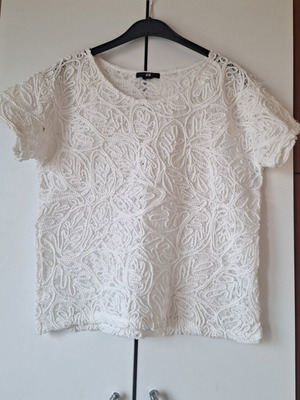 Embroidered blouse H&M white like new, size S