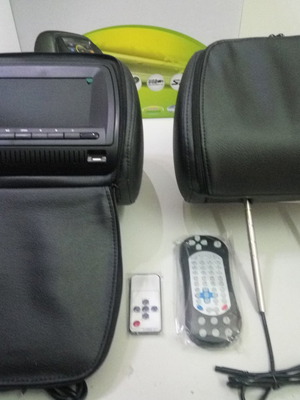 Headrest Monitor καινούργιο, σετ 2 τεμαχίων, 7" DVD μαύρο