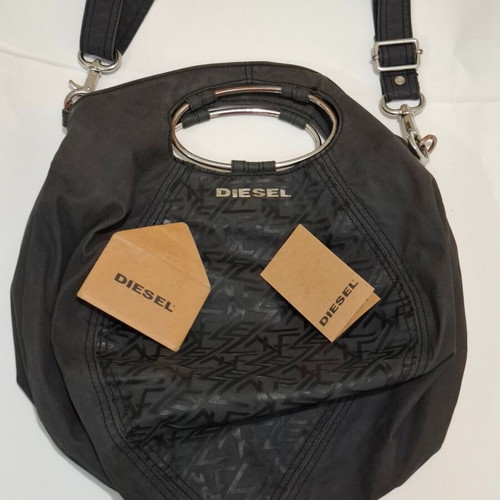 Diesel women's large shopper bag used, black, vintage 1990s